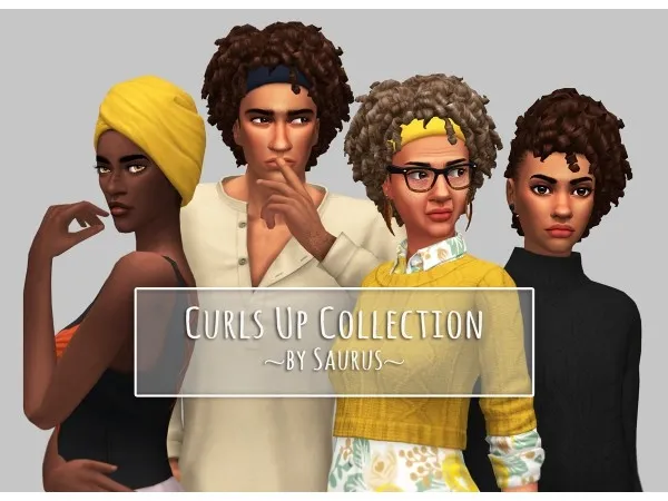 Maxis Match Curls up Collection by simsfinds - The Sims 4 Custom Content
