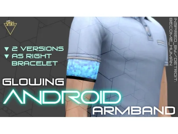 Alpha Glowing Android Armband by LadySpira by LadySpira - The Sims 4 Custom Content