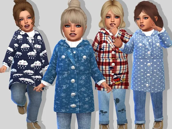 Alpha Toddler Fall Coat Set - The Sims 4 Custom Content