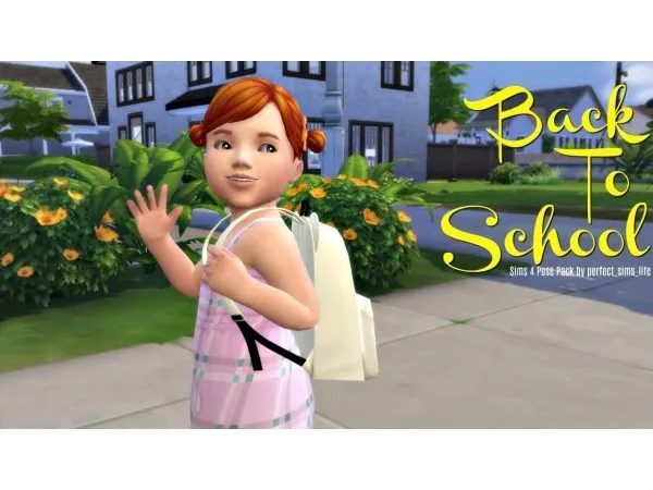 Alpha Back To School Pose Pack by perfectsimslife - The Sims 4 Custom Content