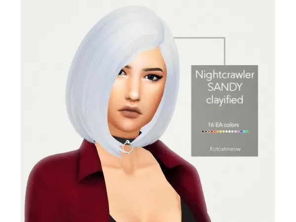 Maxis Match Nightcrawler Sandy Hair Clayified by kotcatmeow - The Sims 4 Custom Content