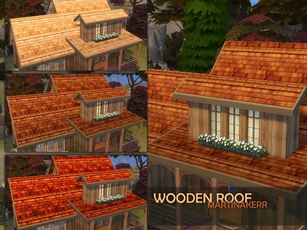 Maxis Match Wooden Roof - The Sims 4 Custom Content