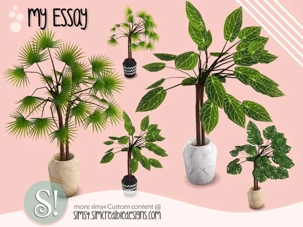 Mix My Essay plant by thesimsresource - The Sims 4 Custom Content