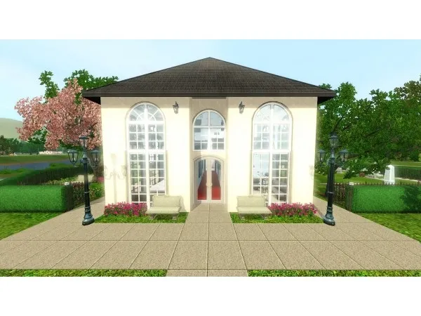 Contemporary Church (Graveyard Lot) by nitromon - The Sims 3 Custom Content