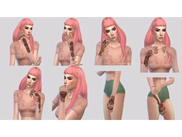 Mix Indian Hand Tattoo by hieizzysims - The Sims 4 Custom Content