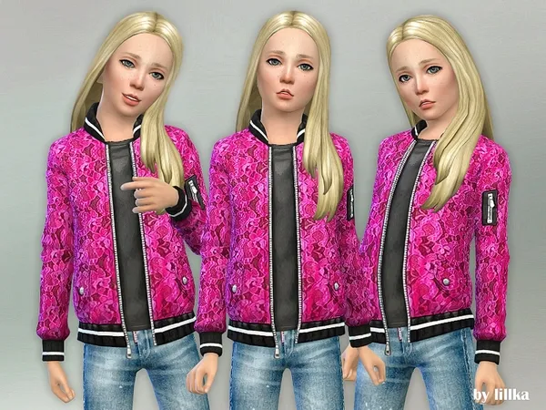 Alpha Pink Designer Jacket - The Sims 4 Custom Content