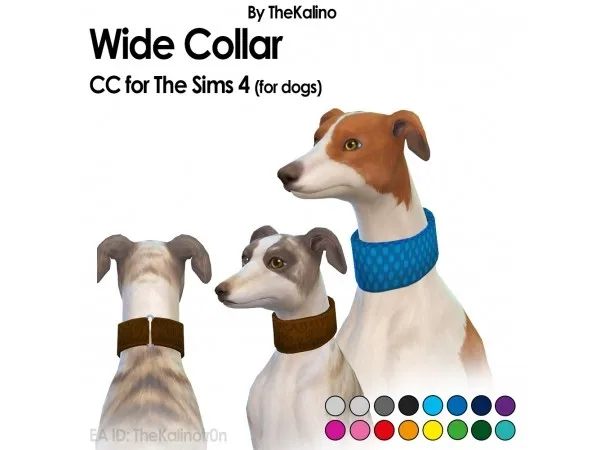 Maxis Match Wide Collar for dogs thesims by kalino - The Sims 4 Custom Content