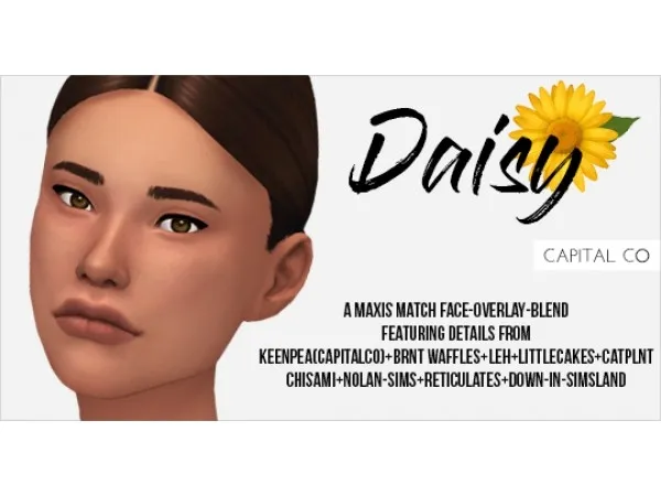 Maxis Match CapitalCo Skinblend Daisy by simsfinds - The Sims 4 Custom Content