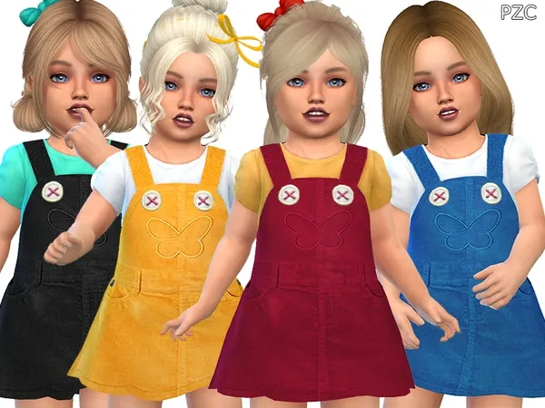 Mix Fall Dress For Toddler Girls - The Sims 4 Custom Content