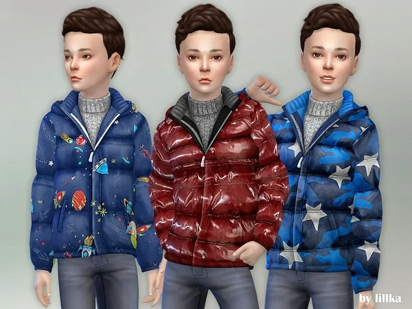 Alpha Winter Jacket for Children - The Sims 4 Custom Content