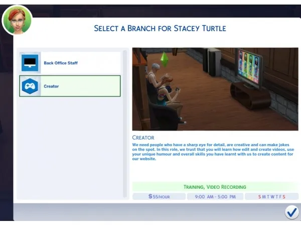 Mix Custom Job Media Influencer by pugglerock - The Sims 4 Custom Content