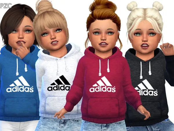 Alpha Adidas Hoodie For Toddler - The Sims 4 Custom Content
