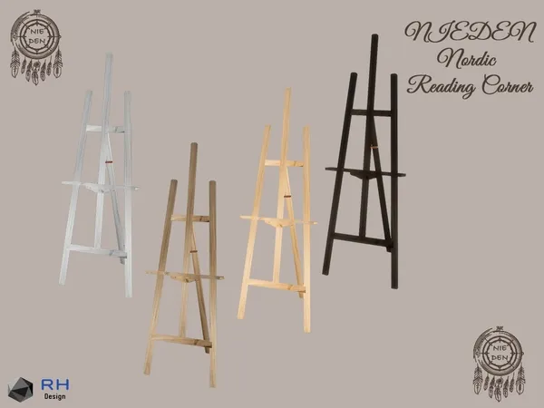 NEIDEN Nordic Wooden Easel - The Sims 4 Custom Content
