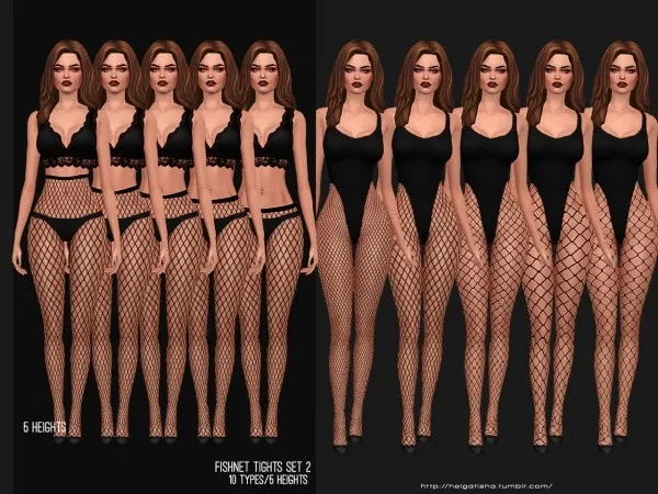 Mix [helgatisha] Fishnet tights set 2 - The Sims 4 Custom Content