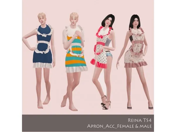 Alpha Reina Apron Female Male Acc - The Sims 4 Custom Content