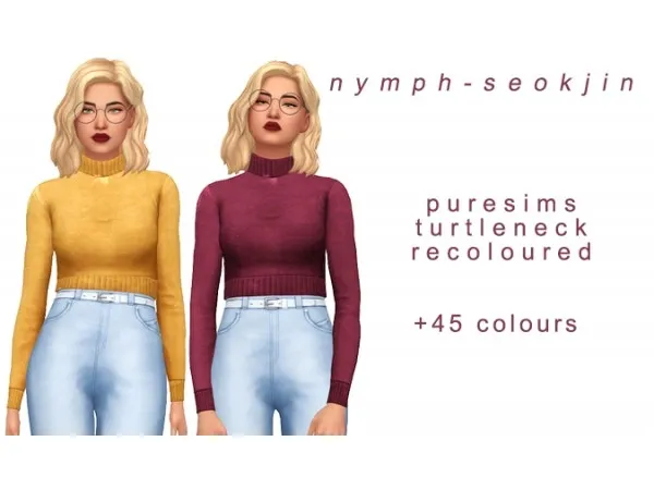 Maxis Match Turtleneck Sweater seokjin by nymph - The Sims 4 Custom Content