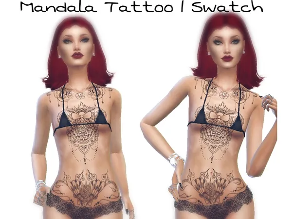Mix Mandala_Tattoo - The Sims 4 Custom Content