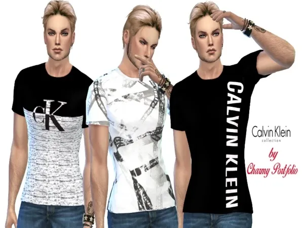 Alpha Classic Calvin Klein Men's t shirts - The Sims 4 Custom Content