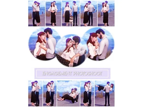 Alpha ENGAGEMENT PHOTOSHOOT POSES by atashi77 - The Sims 4 Custom Content