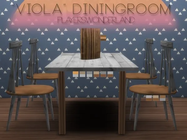 Alpha Viola Diningroom creations by pw - The Sims 4 Custom Content