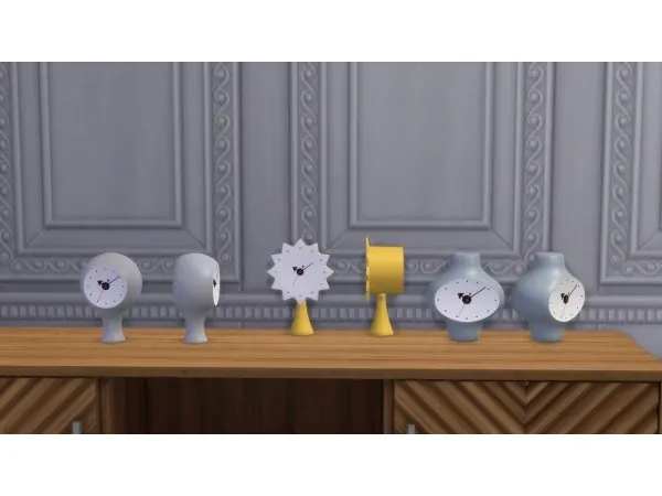 Alpha CERAMIC CLOCKS by meinkatz - The Sims 4 Custom Content
