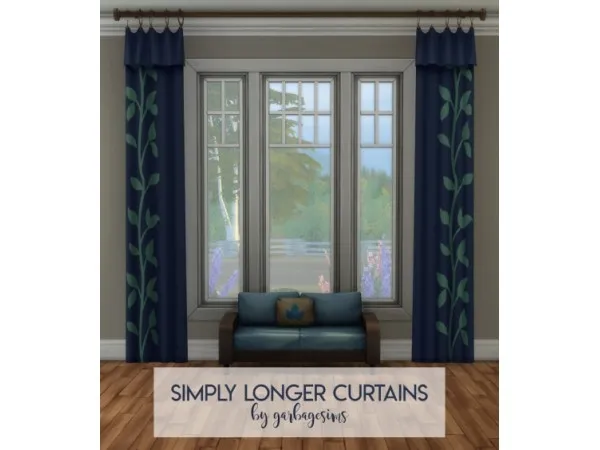 Maxis Match SEASONS CURTAINS IN ALL WALL HEIGHTS by garbagesims - The Sims 4 Custom Content