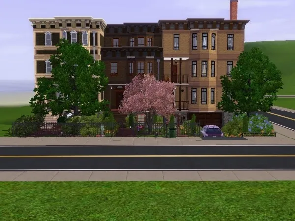 Triplex townhouses by SpearsInstrumentals - The Sims 3 Custom Content