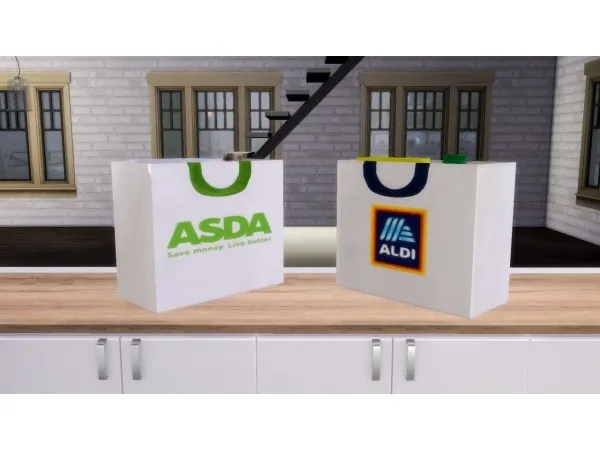 Alpha Shopping bags by simmerkate - The Sims 4 Custom Content