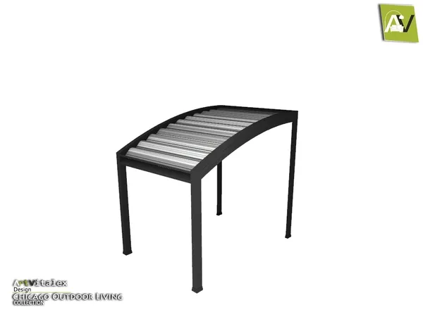 Chicago Pergola Awning Top Section Closed - The Sims 4 Custom Content