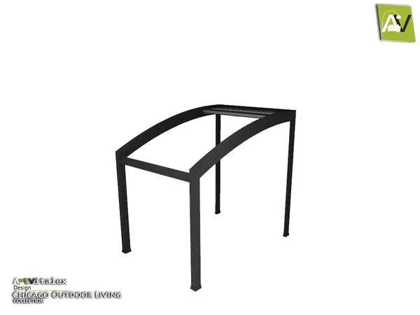 Chicago Pergola Awning Top Section Open - The Sims 4 Custom Content
