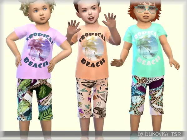 Alpha Set Tropical Beach male - The Sims 4 Custom Content