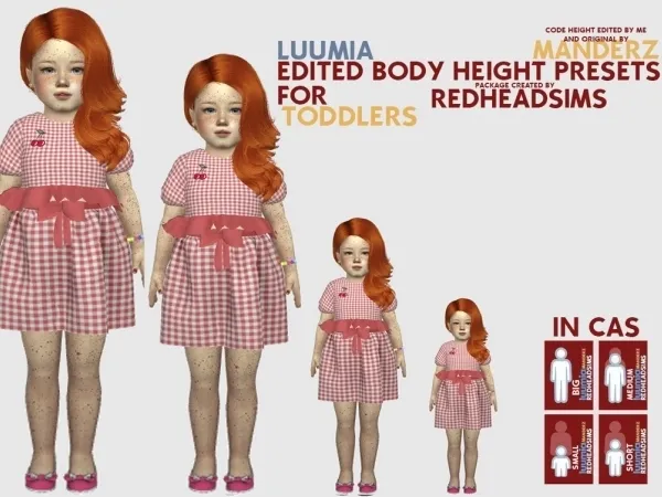 Mix EDITED BODY HEIGHT PRESETS FOR TODDLERS - The Sims 4 Custom Content