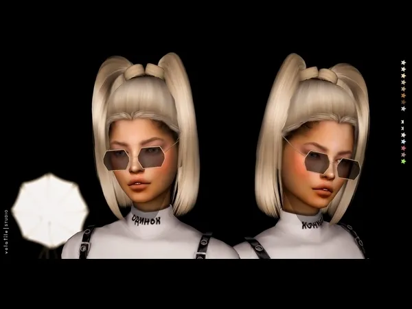Alpha Shea Ponytails - The Sims 4 Custom Content