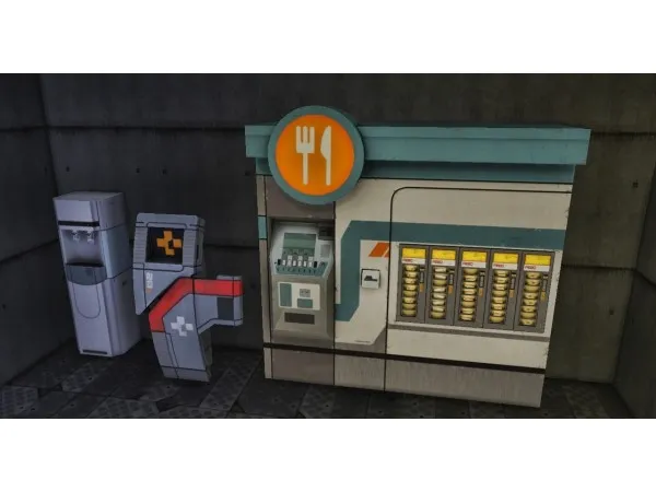 Maxis Match Functional Sci Fi Vending Machines by collapsingsequence - The Sims 4 Custom Content