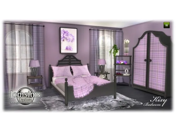 Alpha Kixy bedrooms by jomsims - The Sims 4 Custom Content