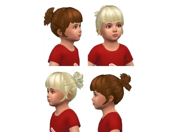 Maxis Match Wings Ponytail Toddler by birksche - The Sims 4 Custom Content