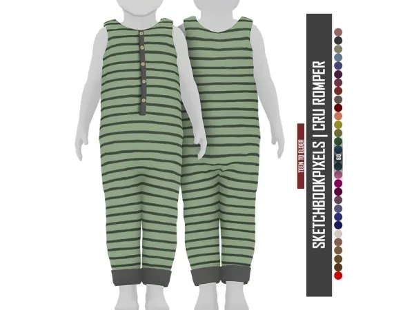 Alpha SKETCHBOOKPIXELS CRU ROMPER - The Sims 4 Custom Content