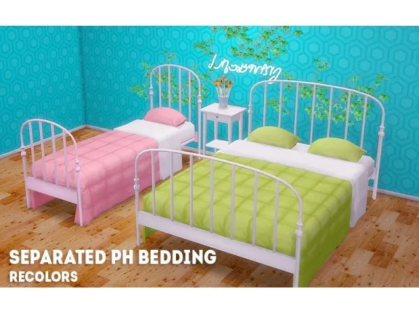 Maxis Match Separated parenthood bedding recolors cherie by lina - The Sims 4 Custom Content