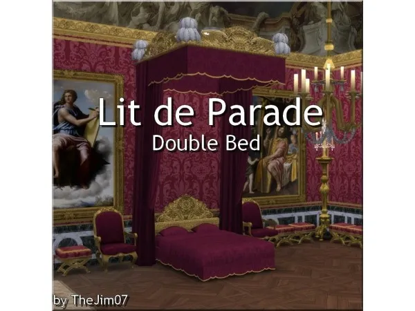 Maxis Match Lit de Parade Two versions by TheJim07 - The Sims 4 Custom Content