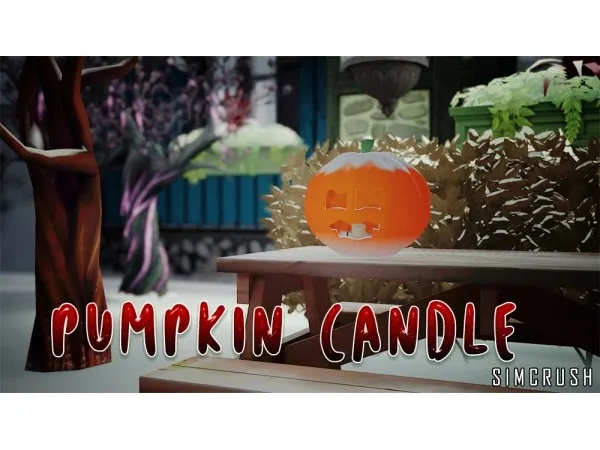 Maxis Match Pumpkin Candle by simcrush - The Sims 4 Custom Content