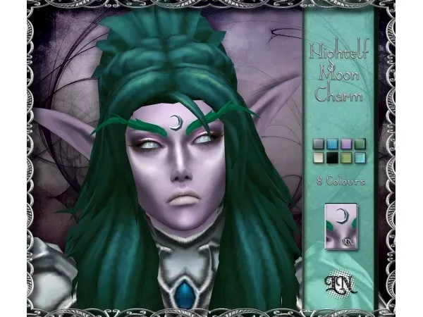 Maxis Match Nightelf Moon Charm by lunanelfeah - The Sims 4 Custom Content