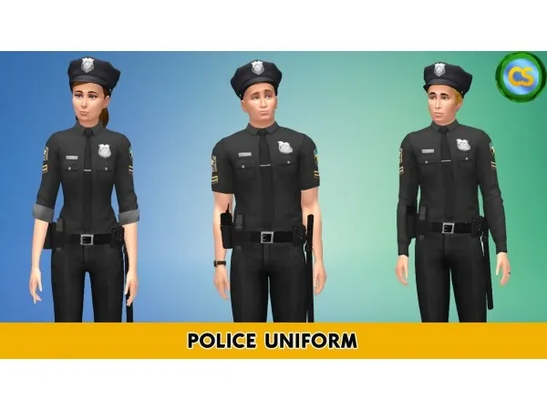Maxis Match Police Uniform by cepzid - The Sims 4 Custom Content