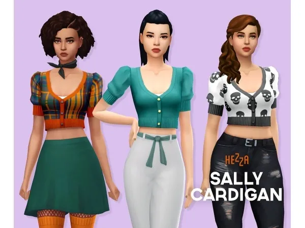 Maxis Match S A L L Y C A R D I G A N by hezzasims - The Sims 4 Custom Content