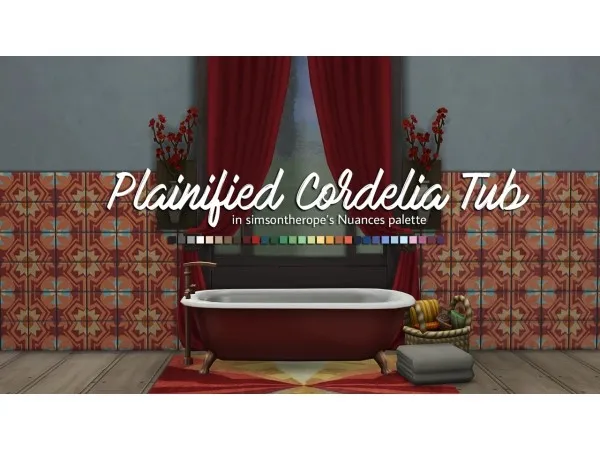 Maxis Match Plainified Cordelia Tub a BG recolor by thesimsblues - The Sims 4 Custom Content
