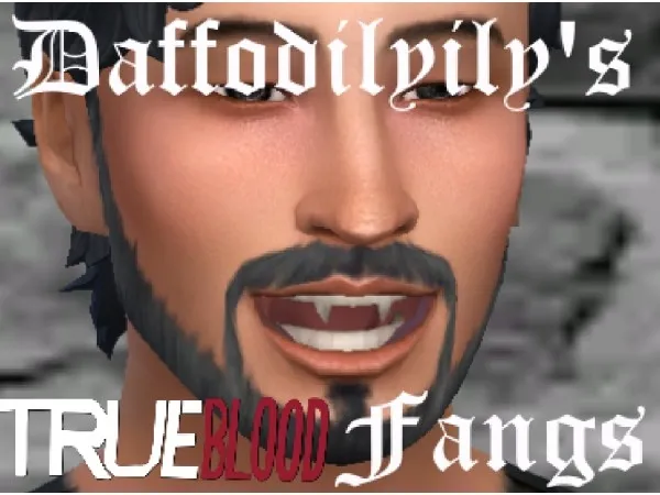 Maxis Match True Blood Fangs Gapped Variant (Teen Elder) by daffodilyily - The Sims 4 Custom Content
