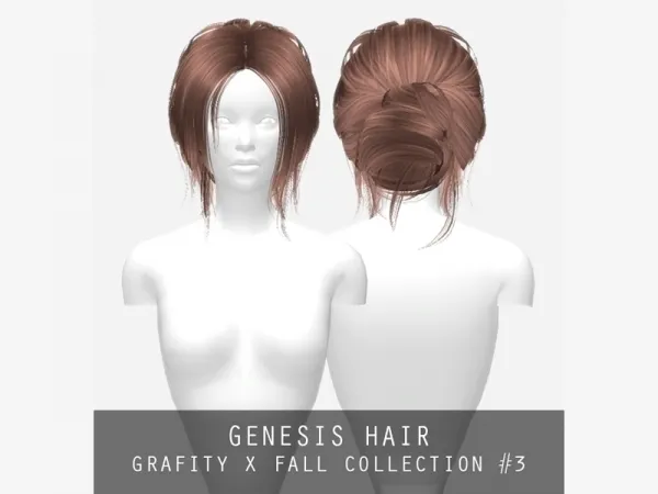 Alpha Genesis Hair by grafity-cc - The Sims 4 Custom Content