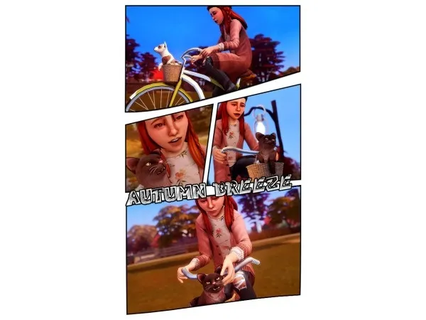 Alpha CHILDREN POSEPACK AUTUMN BREEZE kind red by a - The Sims 4 Custom Content