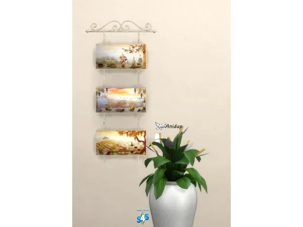 Alpha Tuscan Wall Hanging by anidup - The Sims 4 Custom Content