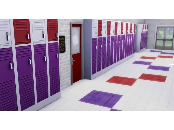 Alpha Berry Sweet School Lockers by noodlescc - The Sims 4 Custom Content