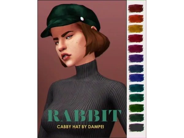 Maxis Match Rabbit Cabby Hat by dampei - The Sims 4 Custom Content
